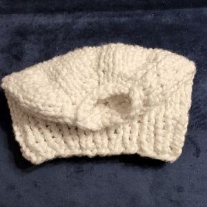 100% Cotton Hand-Knit Pony Tail Beanie